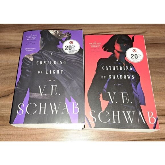 A Conjuring of Light  and Gathering‎ of Shadow Novel by V. E. Schwab  Lot of 2 - Picture 1 of 6